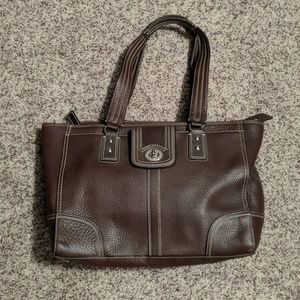 Large Brown COACH purse tote handbag